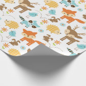 Cute Baby Woodland Animals Wrapping Paper Cadeaupapier (Hoek)