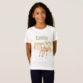 Cute Baby Woodland Forest Animals Name T-Shirt (Voorkant volledig)