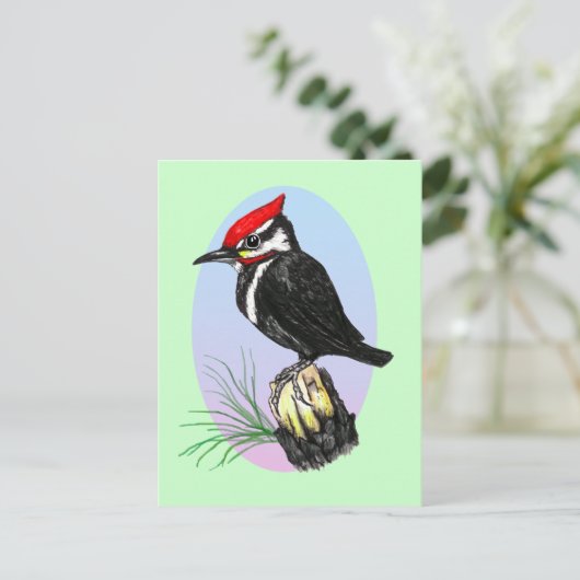 Cute Baby Woodpecker Briefkaart (Staand voorkant)