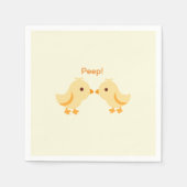 Cute Baby Yellow Chick Baby shower Servet (Voorkant)