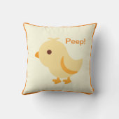 Cute Baby Yellow Chick Kussen (Achterkant)