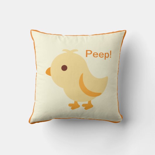 Cute Baby Yellow Chick Kussen (Achterkant)