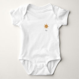Cute Baby Yellow Sun Sweet Sunshine White Romper