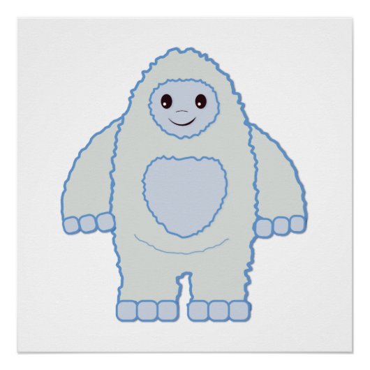 Cute Baby Yeti Perfect Poster (Voorkant)