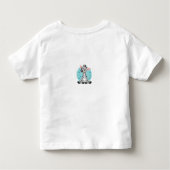 Cute Baby Zebra Cartoon, DIY-naam & Jouw tekst Roz Kinder Shirts (Achterkant)