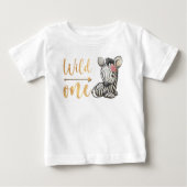 Cute Baby Zebra Floral Wild One (Voorkant)