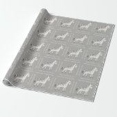 Cute Baby Zebra Safari Theme Party of Shower Cadeaupapier (Uitgerold)