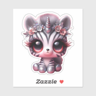 Cute Baby Zebra Sticker