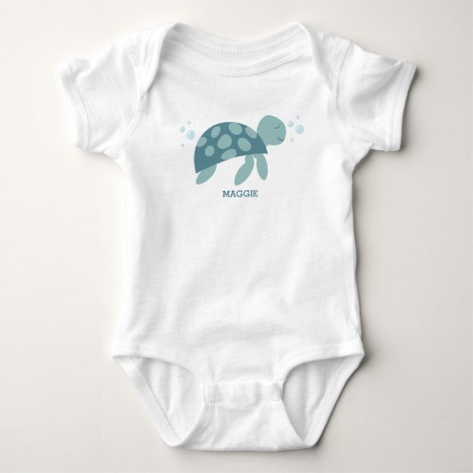 Cute Baby Zee Turtle Onsie T-Shirt (Voorkant)
