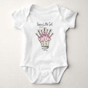 Cute babykleding met cupcake ontwerp romper