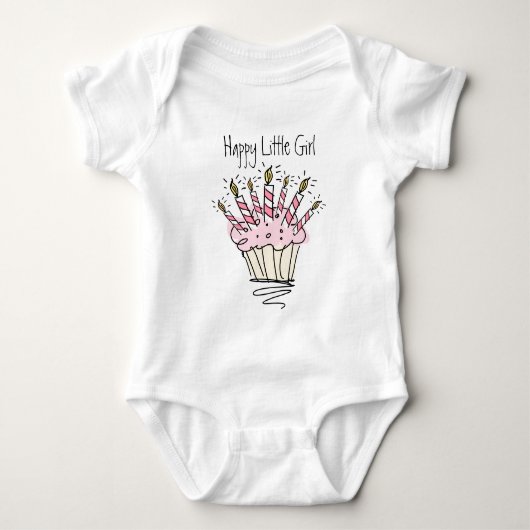 Cute babykleding met cupcake ontwerp romper (Voorkant)