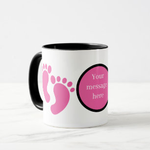 Cute babymeisje voeten voeg bericht toe  mok