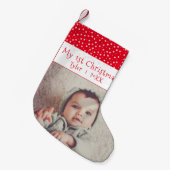 Cute Baby's 1' e kerstrode sterrenfoto Kleine Kerstsok (Voorkant (Hangend))