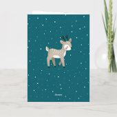 Cute Baby's 1st Christmas Photo Reindeer Holiday Kaart (Achterkant)