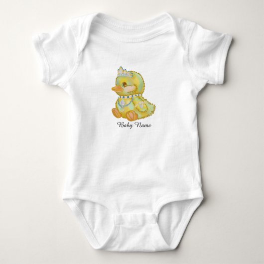 Cute Baby's Aangeklede Eendje Bodywarmer Romper (Voorkant)