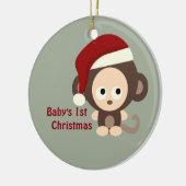 Cute Baby's eerste kerstaap Keramisch Ornament (Links)