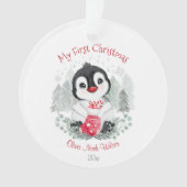 Cute Baby's eerste kerstfeest acrylversiering Ornament (voorkant)