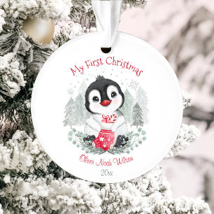 Cute Baby's eerste kerstfeest acrylversiering Ornament