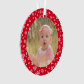 Cute baby's eerste kerstfeest   ornament (voorkant)