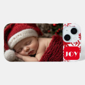 Cute Baby's eerste kerstfoto Case-Mate iPhone Case (Achterkant (horizontaal))