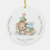 Cute Baby's Eerste Kerstkeramiek Keramisch Ornament (Voorkant)