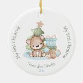 Cute Baby's Eerste Kerstkeramiek Keramisch Ornament (Achterkant)