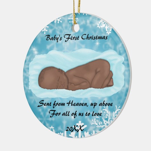 CUTE Baby's Eerste Kerstmis Keramisch Ornament (Links)