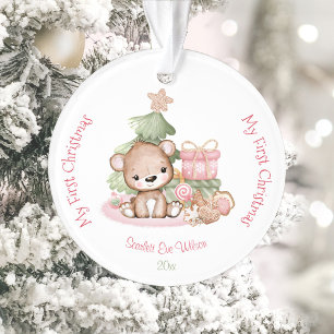 Cute Baby's Eerste Kerstversiering Acryl Ornament