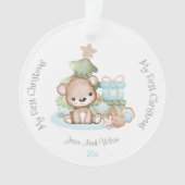 Cute Baby's Eerste Kerstversiering Acryl Ornament (voorkant)