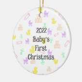 Cute Baby's eerste kerstversiering Keramisch Ornament (Links)
