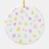 Cute Baby's eerste kerstversiering Keramisch Ornament (Achterkant)