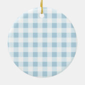 Cute baby's first Christmas tree blue teddy bear Keramisch Ornament (Achterkant)