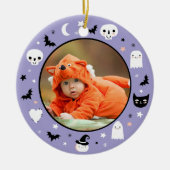 Cute Baby's First Halloween Foto Keramisch Ornament (Voorkant)