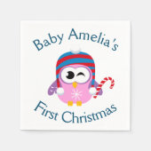Cute Baby's first-kerstboompapier Napkins Servet (Voorkant)