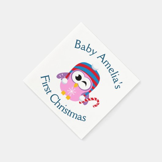 Cute Baby's first-kerstboompapier Napkins Servet (Hoek)