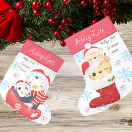 Cute Babys First Kerstpinguin en Cat Kitten Grote Kerstsok