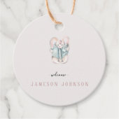 Cute babysieren voor feestje bedankjes labels (Voorkant)