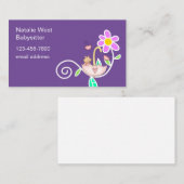 Cute Babysitter Contact Visitekaartjes (Voorkant / Achterkant)