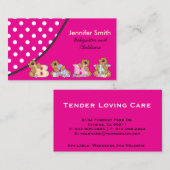 Cute Babysitter of Childcare Service Visitekaartje (Voorkant / Achterkant)