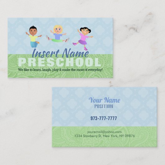 Cute Babysitter Visitekaartjes (Voorkant / Achterkant)