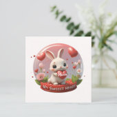 Cute babyslak valentine hart liefde kaart (Staand voorkant)