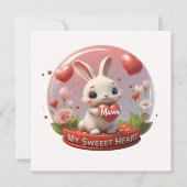 Cute babyslak valentine hart liefde kaart (Voorkant)