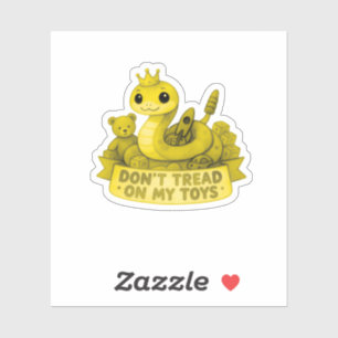 Cute babyslang, loop niet over mijn speelgoed Gesc Sticker