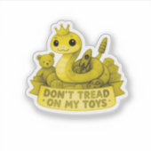 Cute babyslang, loop niet over mijn speelgoed Gesc Sticker (Voorkant)