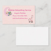 Cute Babyzittend ontwerp voor kinderzorg Visitekaartje (Voorkant / Achterkant)