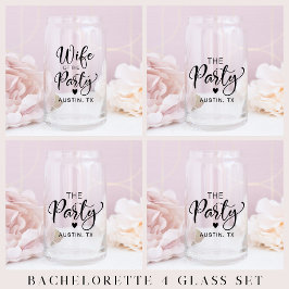 Cute Bachelorette Party Blikvorm Glas