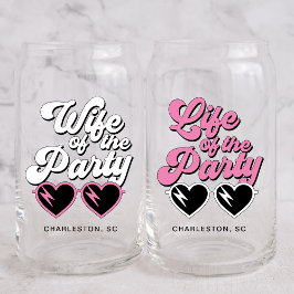 Cute Bachelorette Party Blikvorm Glas