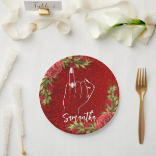 Cute Bachelorette Party Bridal Partij Papieren Bordje