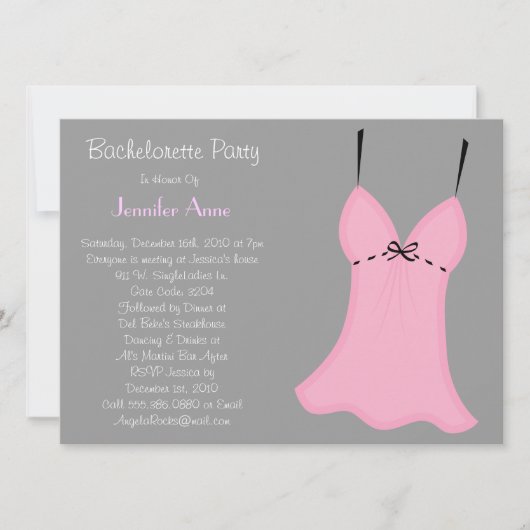 CUTE Bachelorette Party Design Kaart (Voorkant)