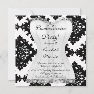 CUTE Bachelorette Party Designer Invites Kaart